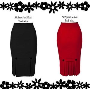Black Voodoo Vixen pencil skirt